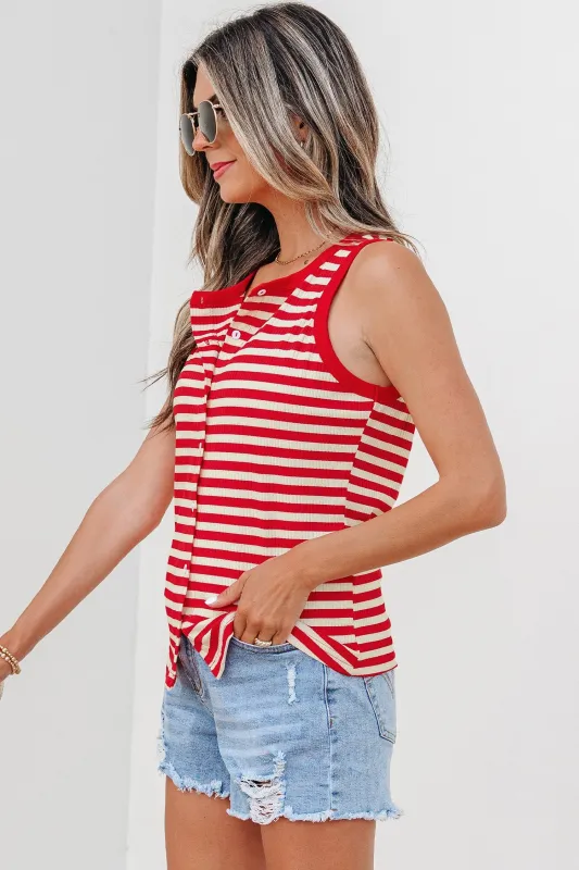 Threaded Pear Monica Ribbed Knit Tank Top made by Threaded Pear