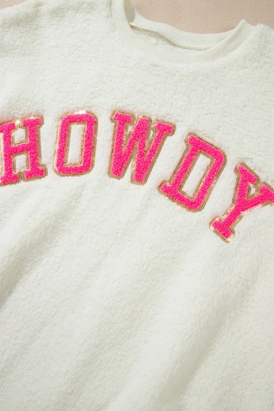 Threaded Pear Mila Sherpa Howdy Patched Pullover made by Threaded Pear