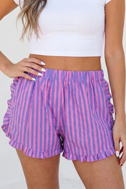 Threaded Pear Loretta Ruffle Trim Casual Shorts made by Threaded Pear