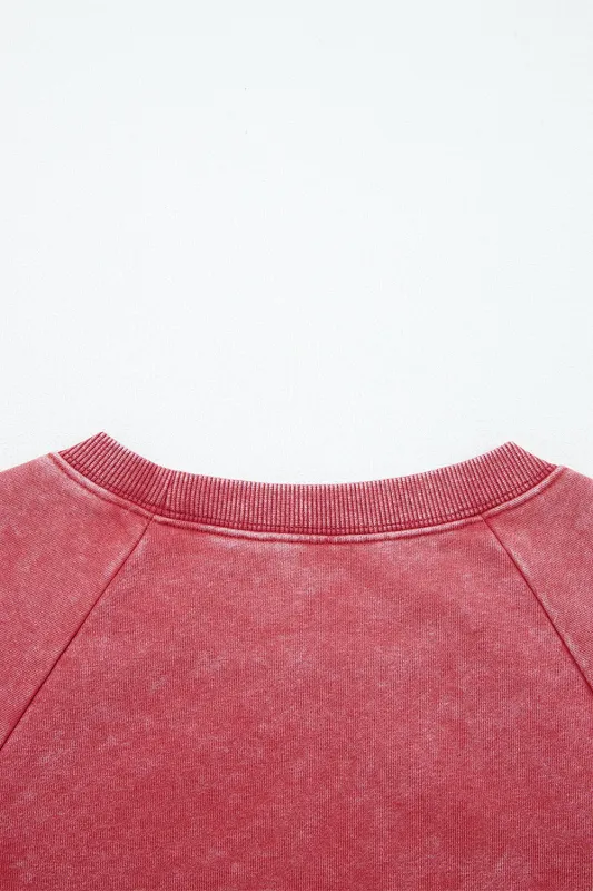 Threaded Pear Liberty Raw Hem Crop Sweatshirt made by Threaded Pear