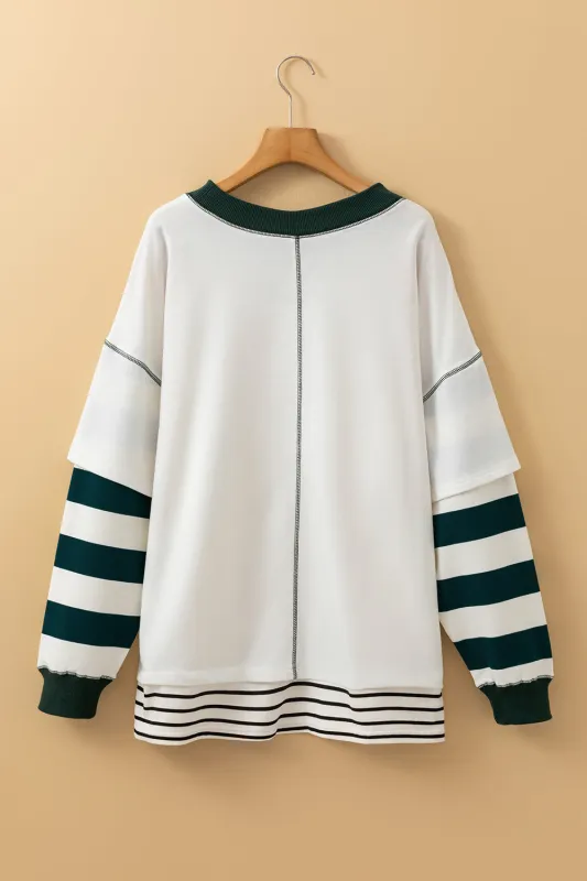 Threaded Pear Janiyah Fake 2 Piece Sweatshirt made by Threaded Pear