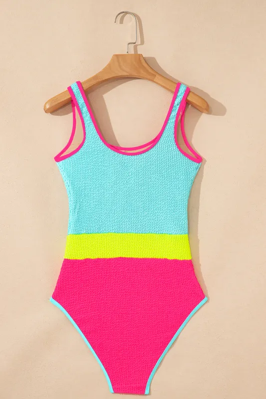 Threaded Pear Hanna Patchwork One Piece Swimsuit made by Threaded Pear