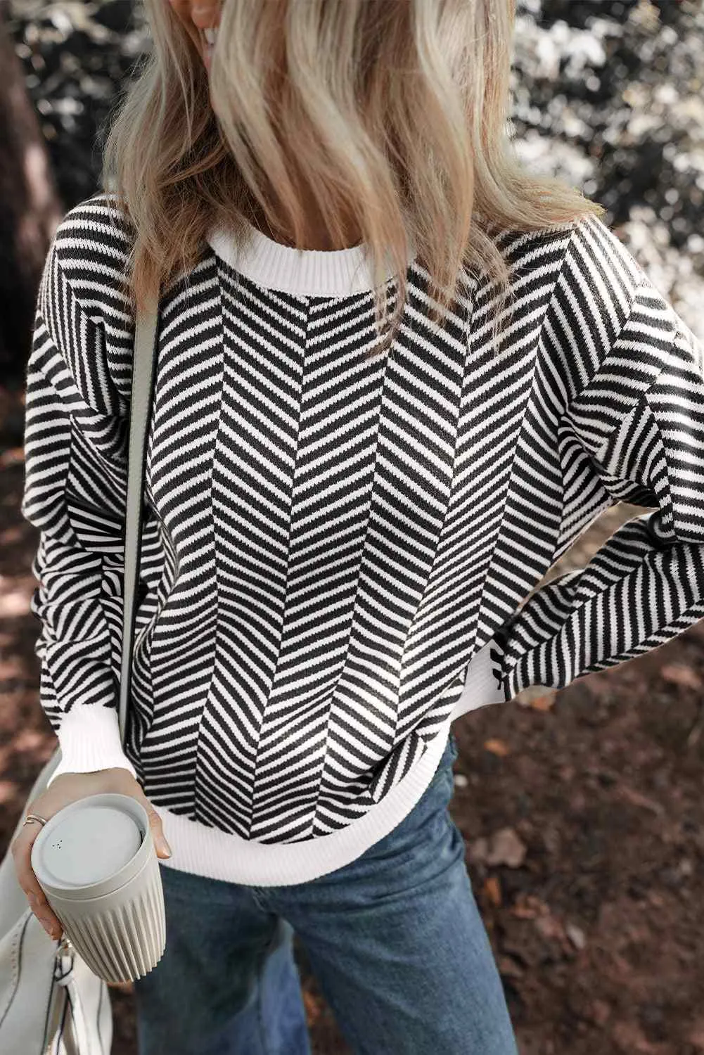 Threaded Pear Evelyn Edge Drop Shoulder Sweater sold by Zulily