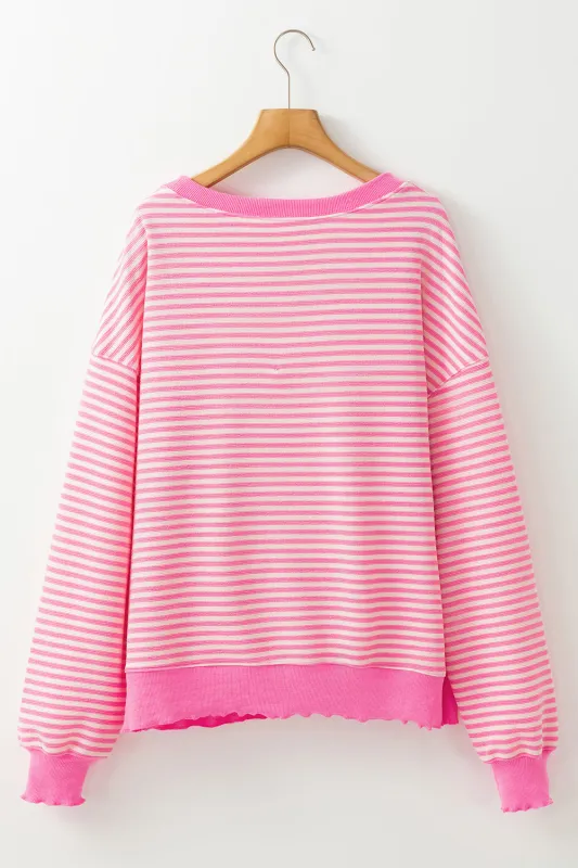 Threaded Pear Eliana Loose Drop Shoulder Long Sleeve Top made by Threaded Pear