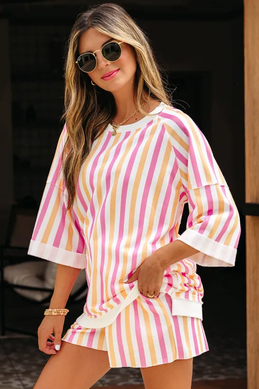 Threaded Pear Eleanor Half Sleeve Loose Lounge Set made by Threaded Pear