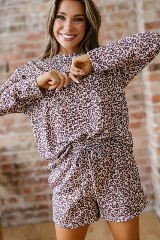 Threaded Pear Willow Ribbed Long Sleeve Lounge Set made by Threaded Pear