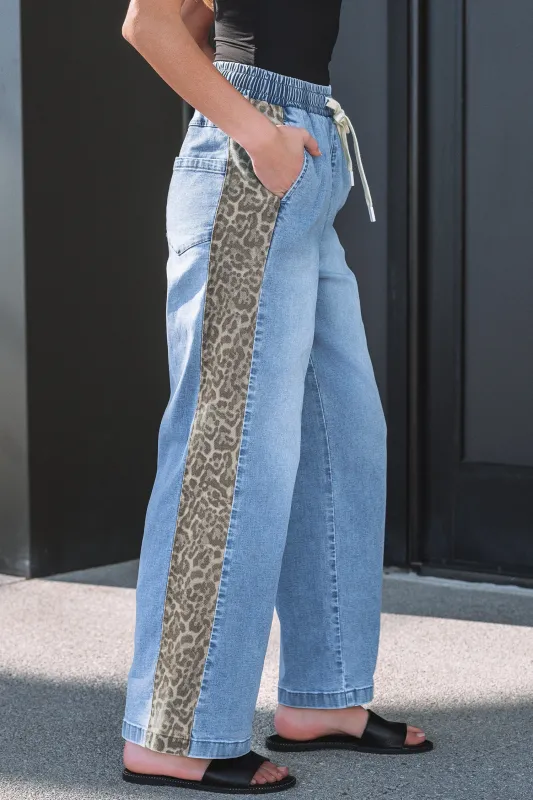 Threaded Pear Avianna Panel Wide Leg Jeans made by Threaded Pear