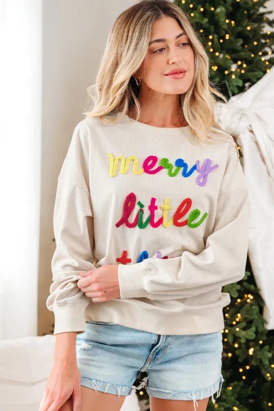 Threaded Pear Sylevi Graphic Ribbed Loose Sweatshirt made by Threaded Pear