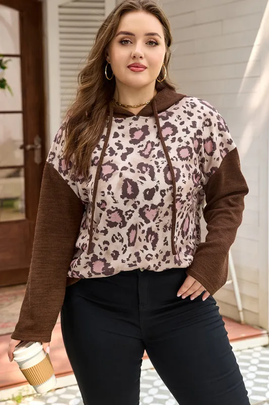 Threaded Pear Scarlett Print Knit Patchwork Hoodie made by Threaded Pear