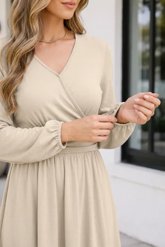 Threaded Pear Zhavia Long Sleeve Mini Dress made by Threaded Pear