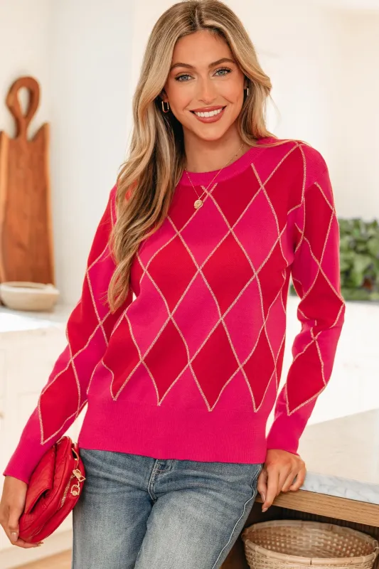 Threaded Pear Wynter Pattern Knit Casual Sweater made by Threaded Pear