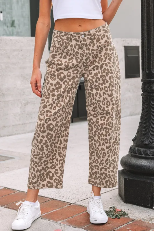 Threaded Pear Winnie Print Straight Loose Jeans made by Threaded Pear