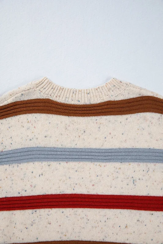Threaded Pear Vivienne Shoulder Heathered Knit Sweater made by Threaded Pear