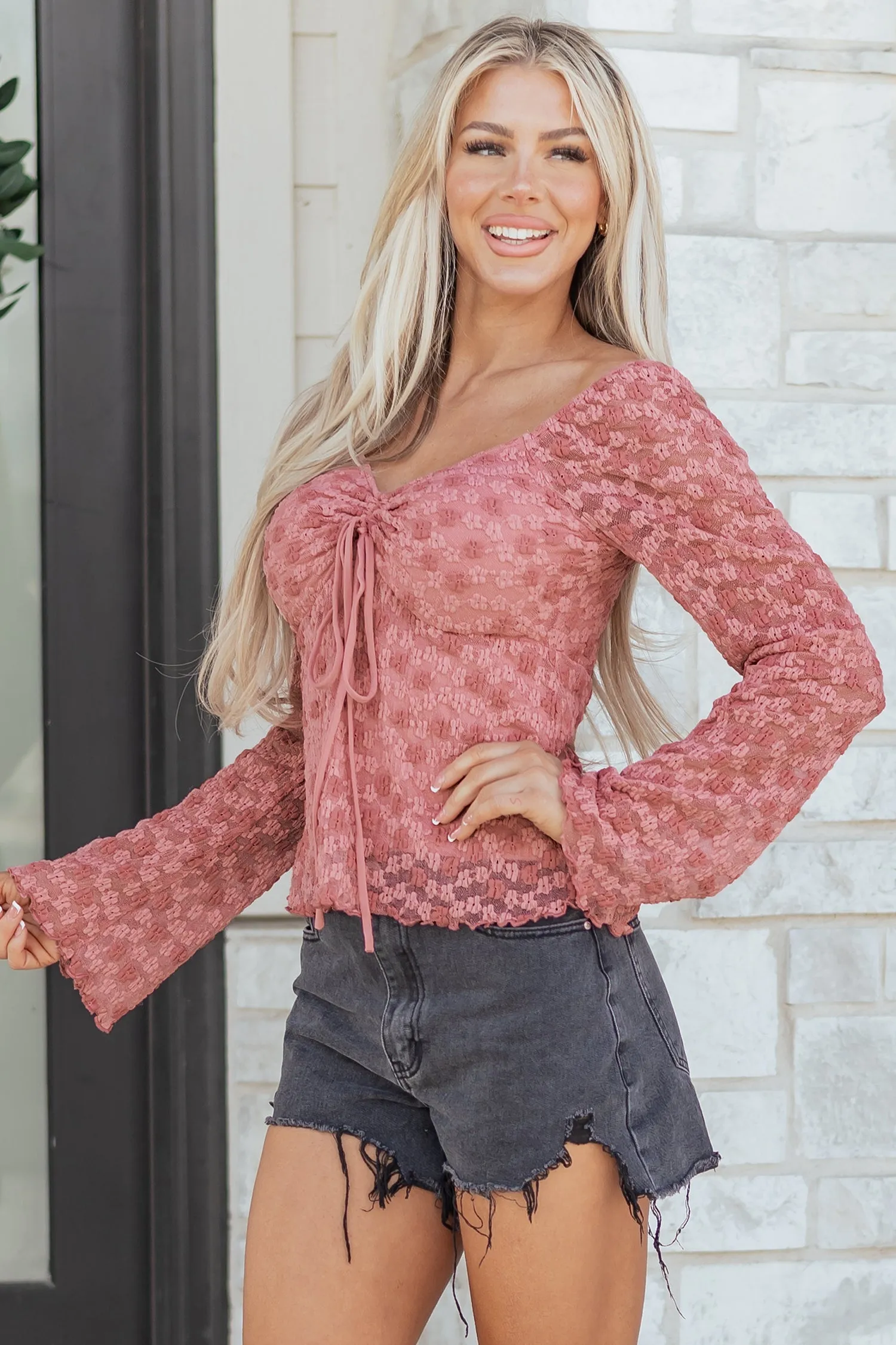 Threaded Pear Paloma Detail Floral Lace Blouse sold by Zulily