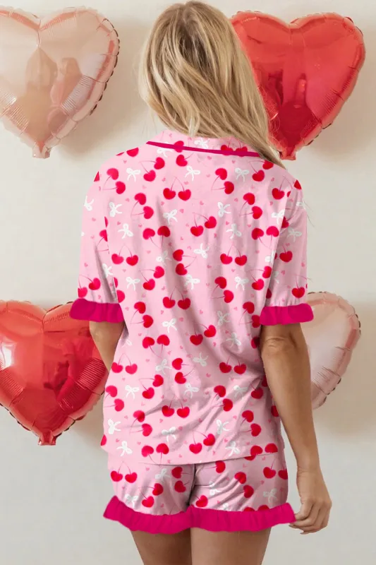 Threaded Pear Stephanie Edge Short Pajama Set made by Threaded Pear