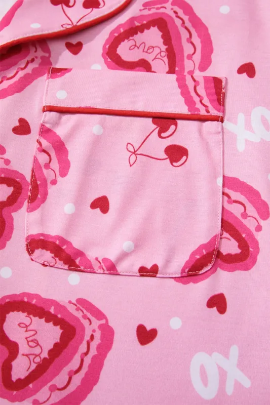 Threaded Pear Solana Valentines 2pcs Pajama Set made by Threaded Pear