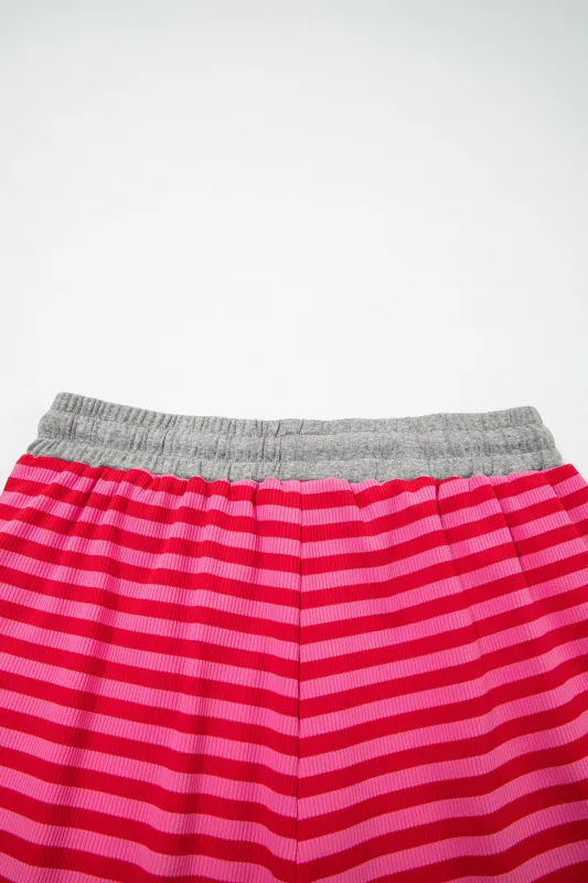 Threaded Pear Ocean Waist Casual Ribbed Shorts made by Threaded Pear
