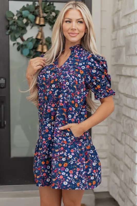 Threaded Pear Serenity Puff Sleeve Mini Dress made by Threaded Pear