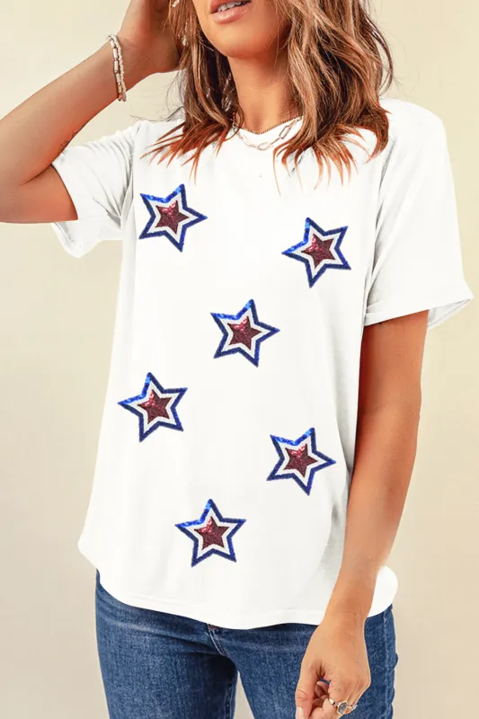 Threaded Pear Sequin Star Tee made by Threaded Pear