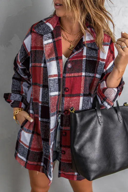 Threaded Pear Rowan Fiery Plaid Print Shirt made by Threaded Pear