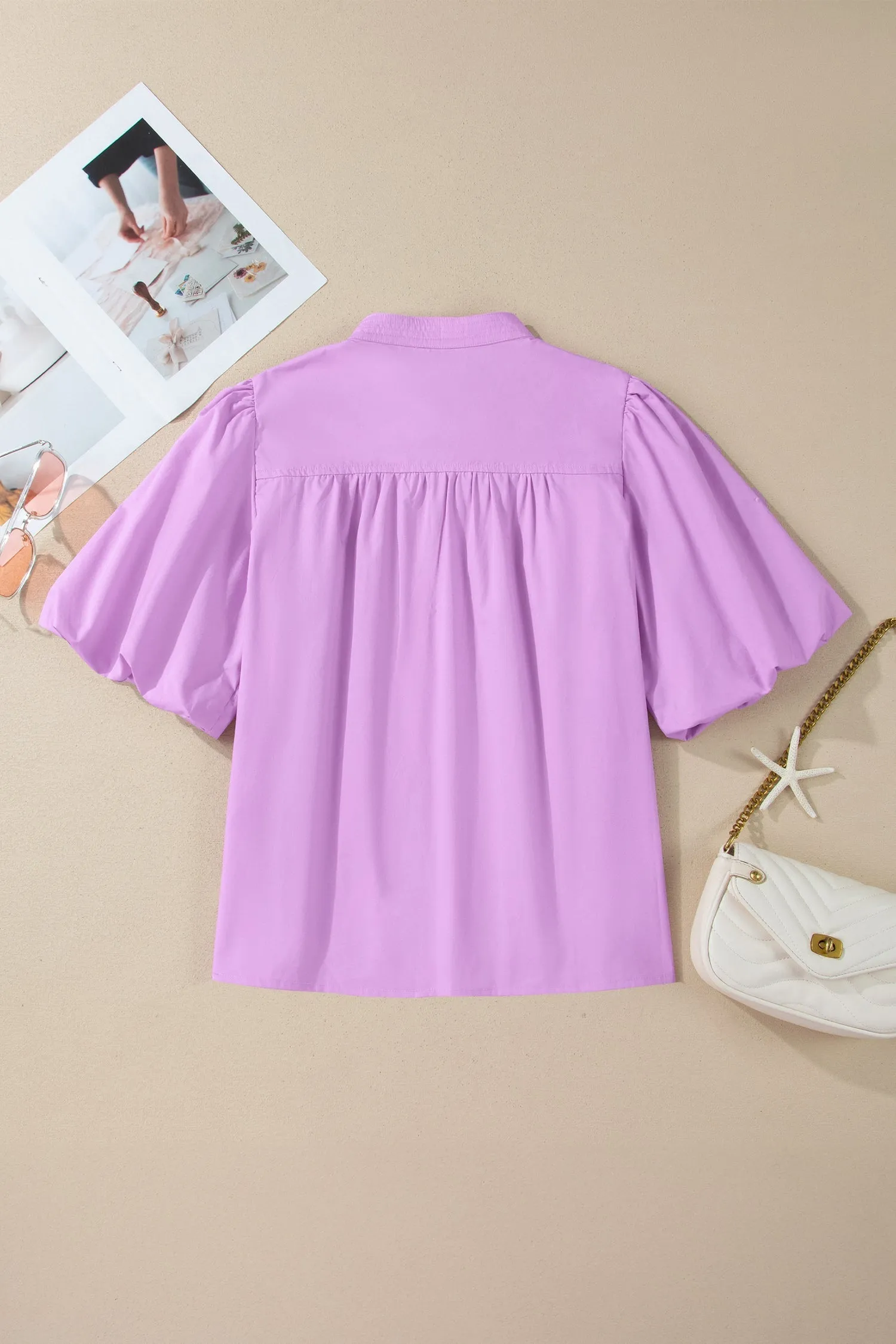 Threaded Pear Reese Puffy Half Sleeve Blouse sold by Zulily