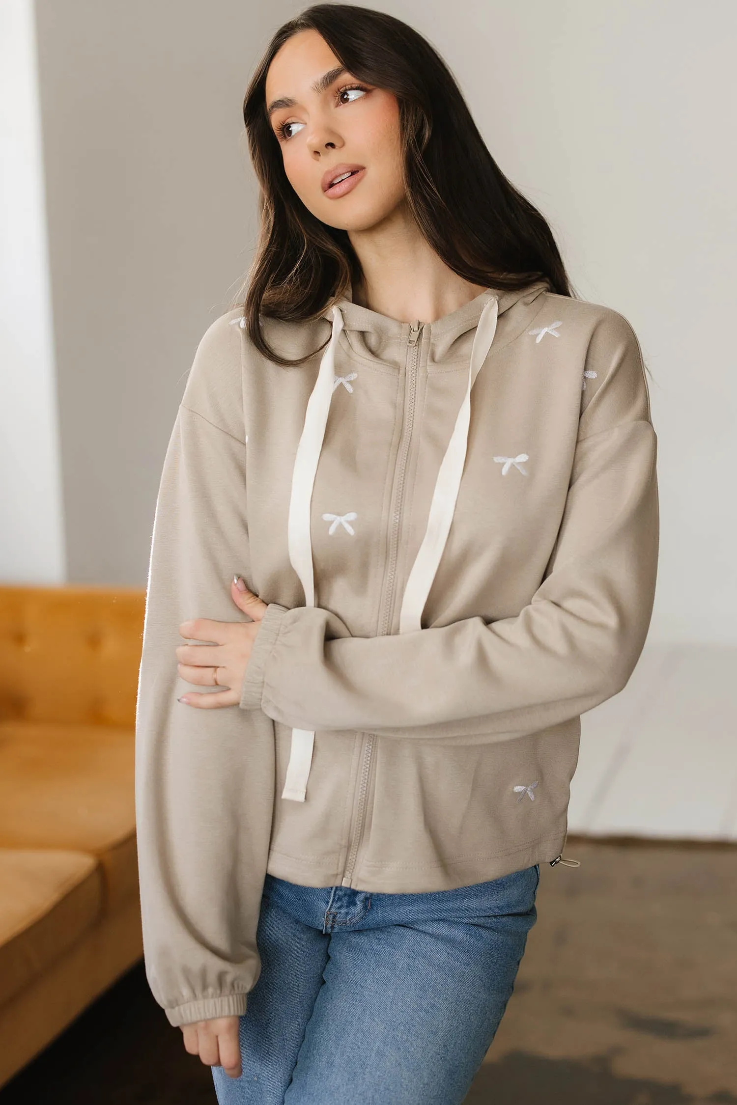 Threaded Pear Rayna Embroidered Zip Up Jacket sold by Zulily