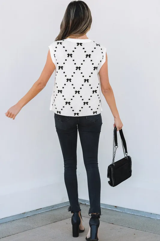 Threaded Pear Reagan Pattern Side Cropped Sweater made by Threaded Pear