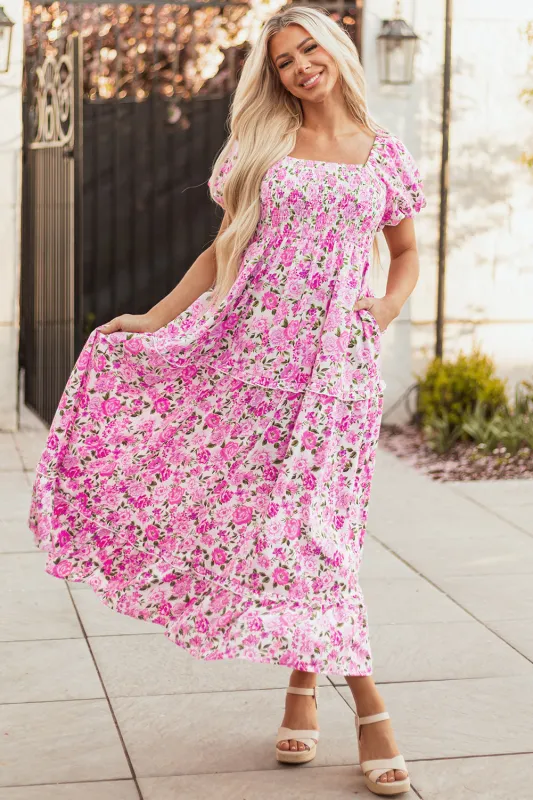 Threaded Pear Raina Sleeve Flowy Long Dress made by Threaded Pear