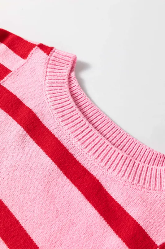 Threaded Pear Madison Shoulder Ribbed Trim Sweater made by Threaded Pear