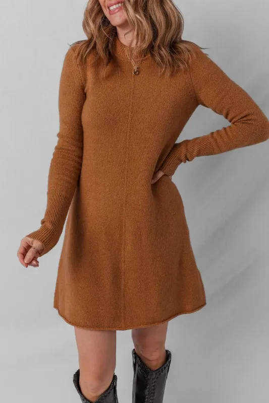 Threaded Pear Madeline Ribbed Mini Sweater Dress made by Threaded Pear