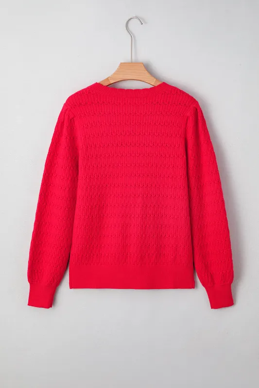 Threaded Pear Nellie Knit Ribbed Cuffs Sweater made by Threaded Pear