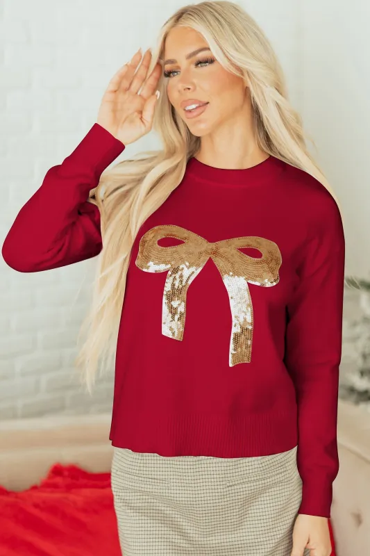 Threaded Pear Melanie Graphic Christmas Holiday Sweater made by Threaded Pear