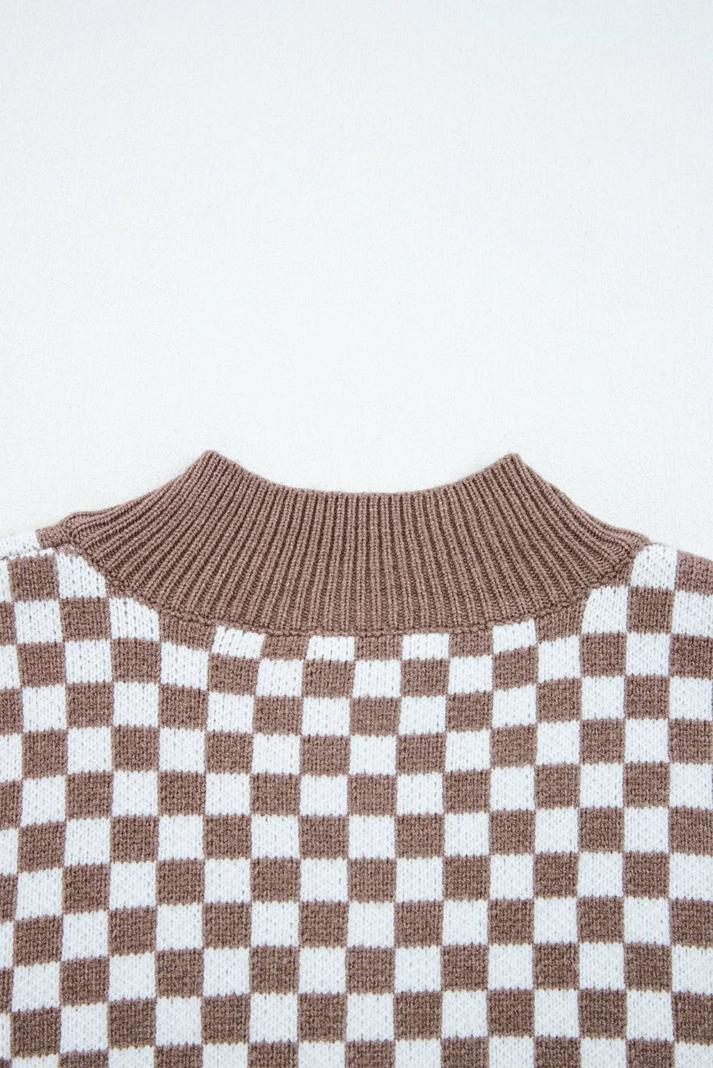 Threaded Pear Mckinley Trim Checkerboard Knit Sweater sold by Zulily