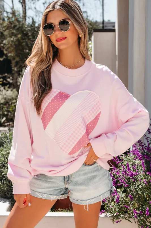 Threaded Pear Matilda Sweetheart Patchwork Oversize Sweatshirt made by Threaded Pear