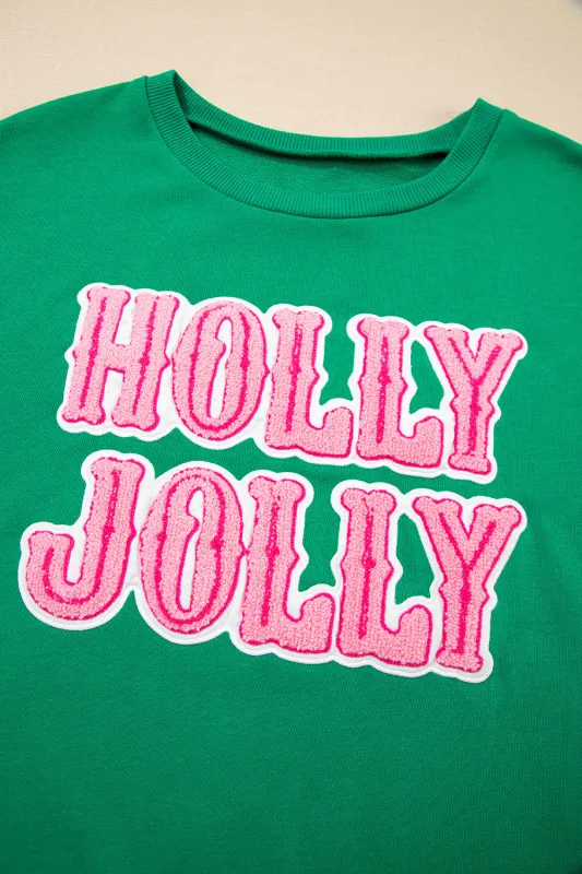 Threaded Pear Luz Embroidered Christmas Holiday Sweatshirt made by Threaded Pear