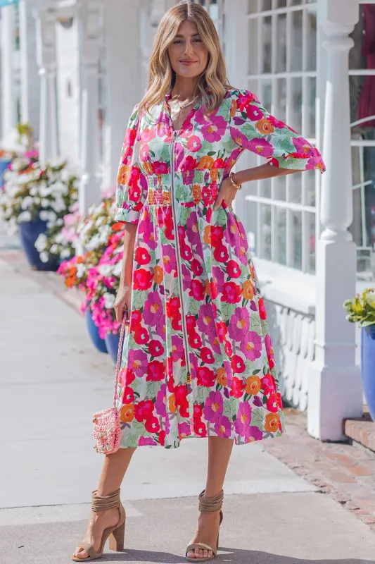 Threaded Pear Lisa Puffy Half Sleeve Dress made by Threaded Pear