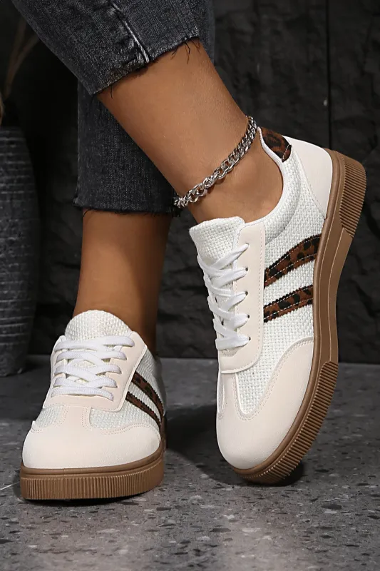 Threaded Pear Lila Leather Patchwork Flat Sneakers made by Threaded Pear
