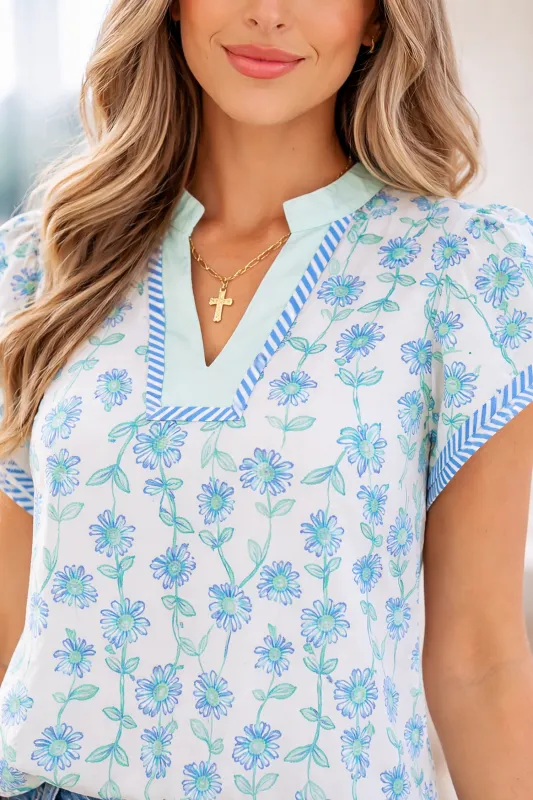 Threaded Pear Keilani Patchwork Flutter Sleeve Blouse made by Threaded Pear