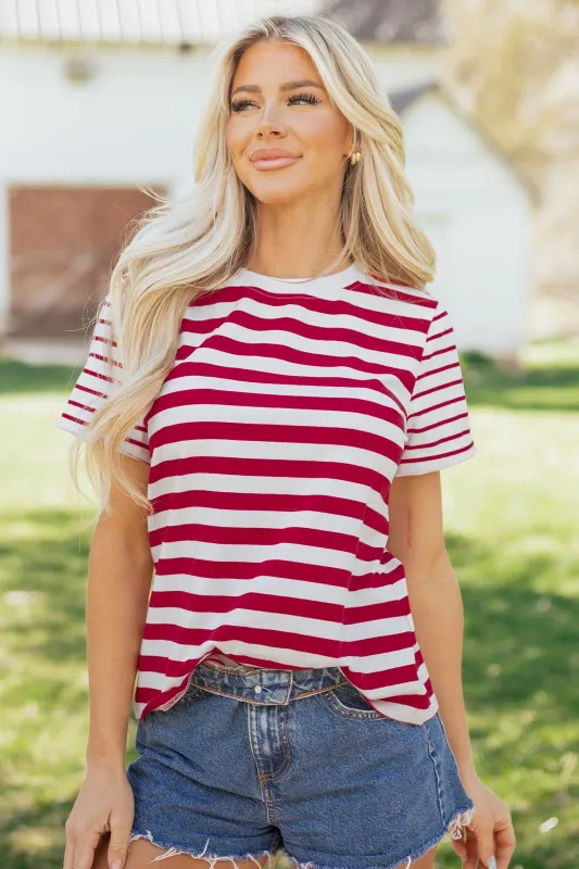 Threaded Pear June Stripe Patchwork T Shirt made by Threaded Pear