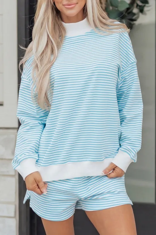 Threaded Pear Juliette Mock Sweatshirt and Shorts Set made by Threaded Pear