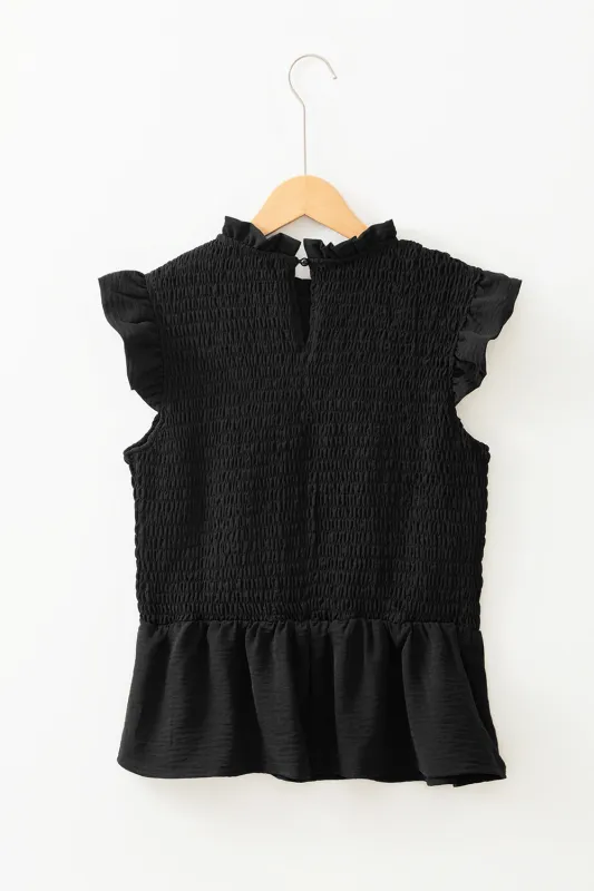 Threaded Pear Galilea Shirred Peplum Top made by Threaded Pear
