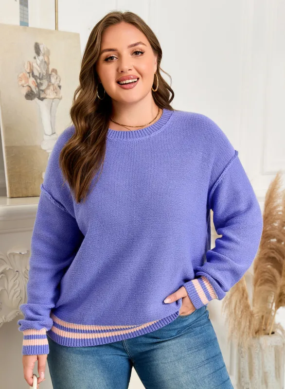 Threaded Pear Etta Shoulder Knit Loose PLUS Sweater made by Threaded Pear