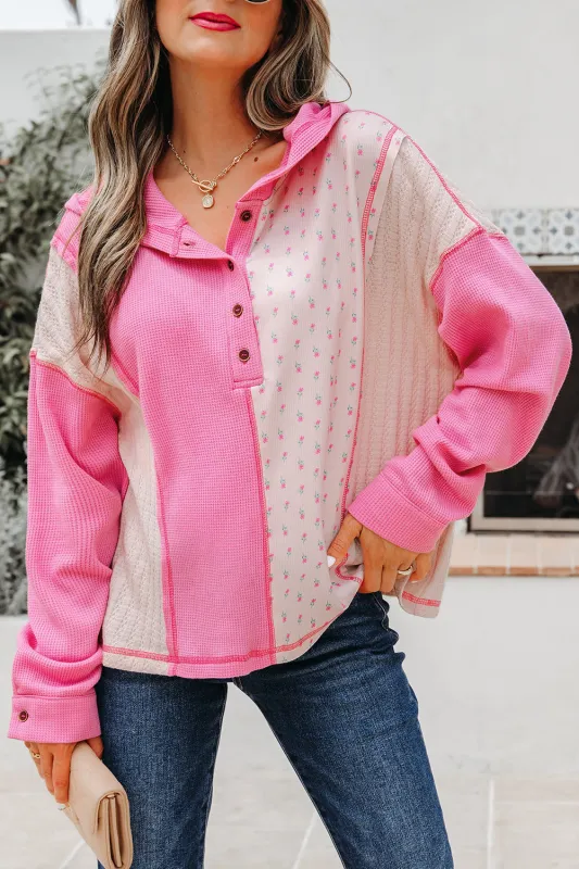 Threaded Pear Hollievi Patchwork Hooded Oversize Pullover made by Threaded Pear