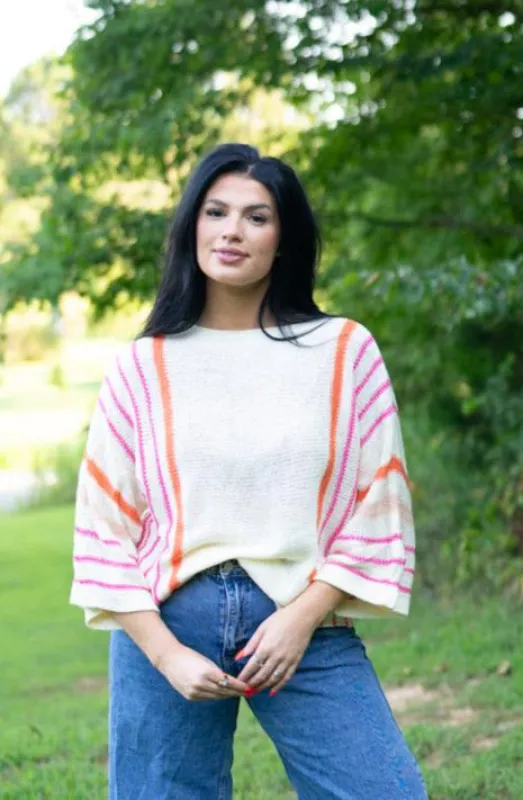 Threaded Pear Hayley Wide Sleeve Sweater made by Threaded Pear