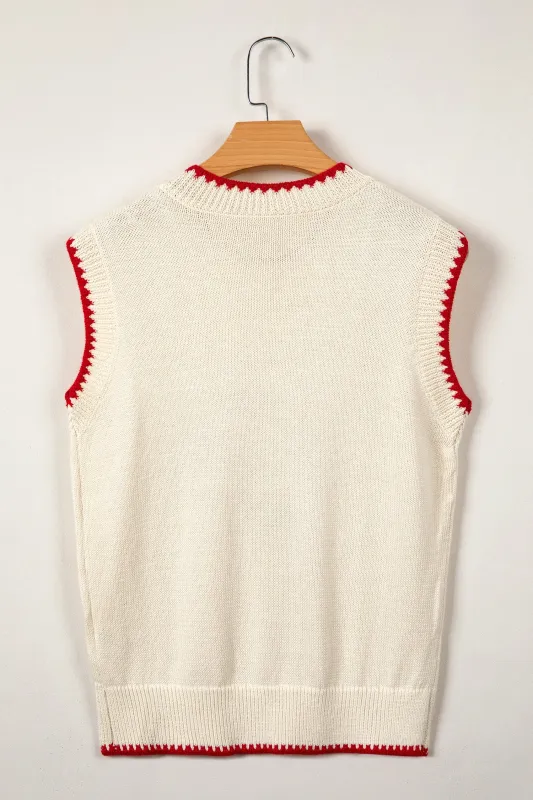 Threaded Pear Emmeline Plaid Crawfish Knit Sweater made by Threaded Pear