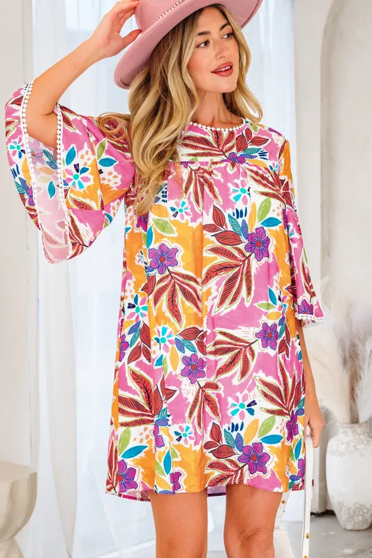 Threaded Pear Emersyn Sleeve Swing Mini Dress made by Threaded Pear