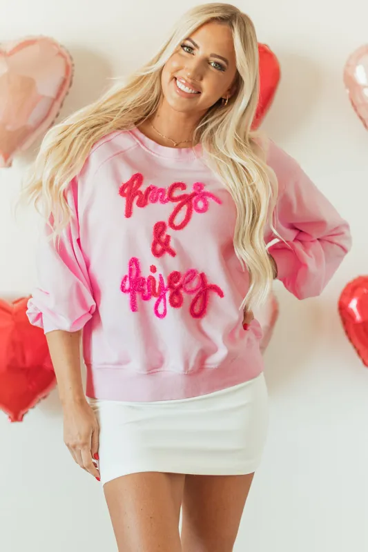 Threaded Pear Emery Embroidered Raglan Sleeve Sweatshirt made by Threaded Pear