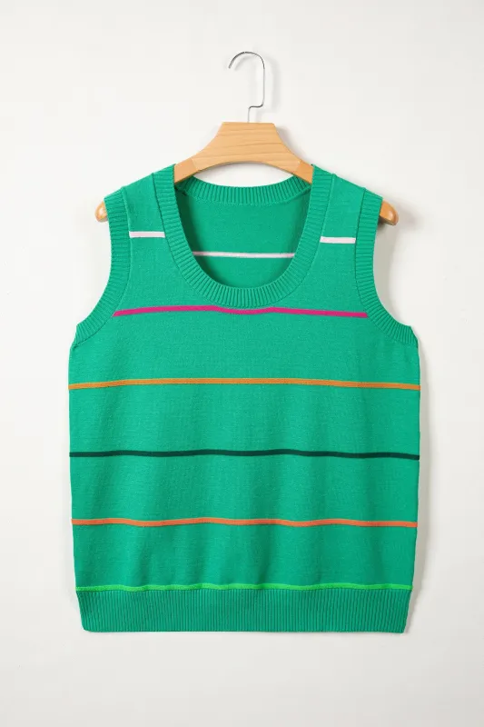 Threaded Pear Gracie Stripe Knitted Sweater made by Threaded Pear
