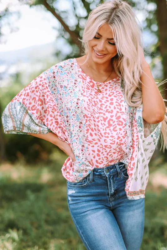 Threaded Pear Elora Mix Print Cape Top made by Threaded Pear
