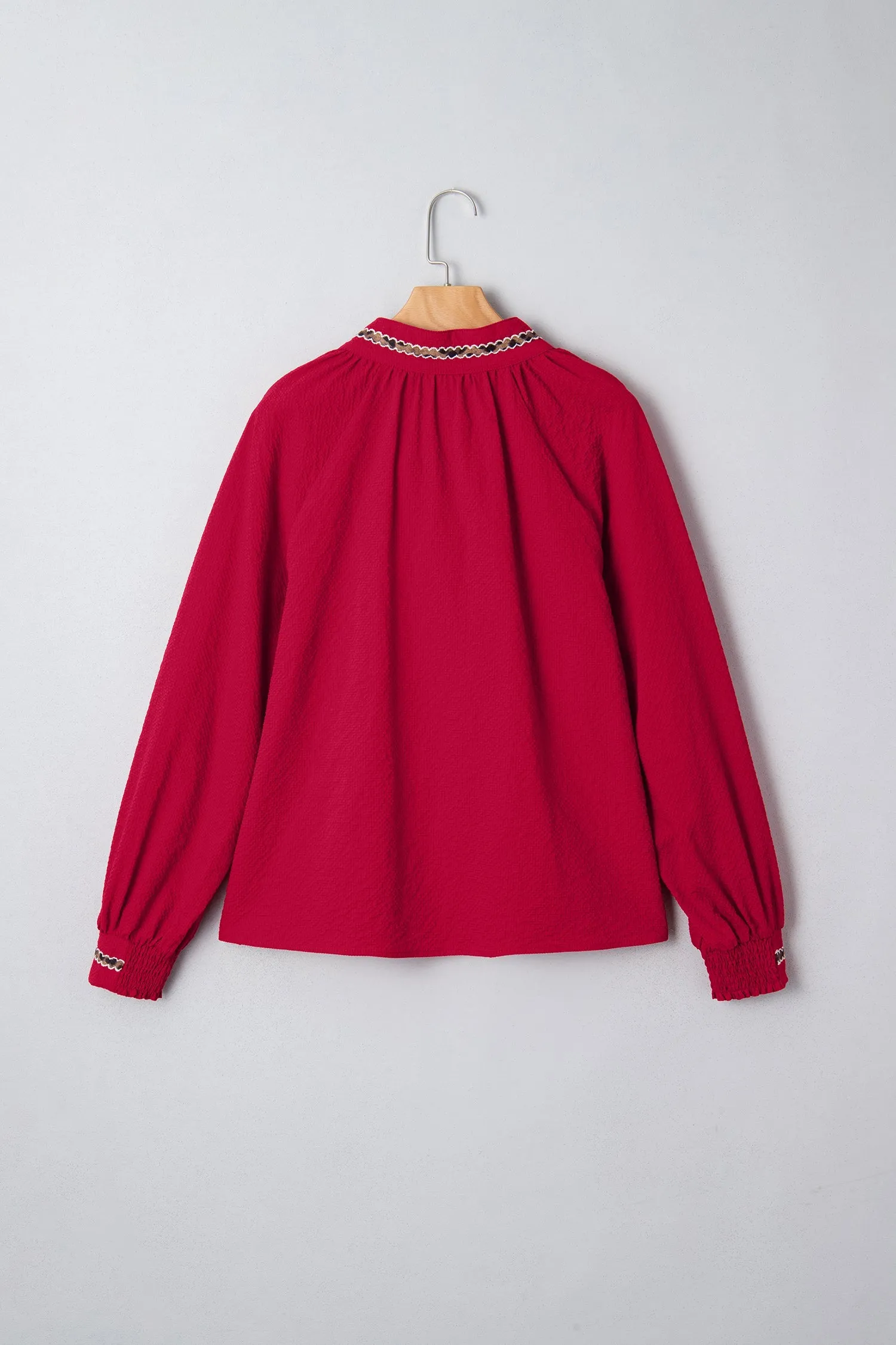 Threaded Pear Eve Jacquard Print Textured Blouse sold by Zulily